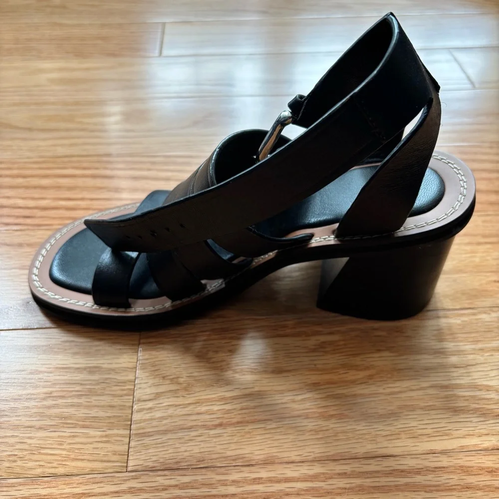 Zara Strappy Black Sandals for Women - Picture 6 of 12
